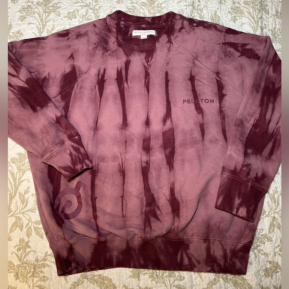 Spiritual Gangster Peloton Tie Dye Terry Sweatshirt, size medium Athleisure
